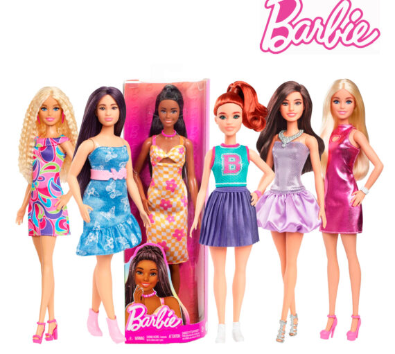 Barbie FBR37 Fashionistas Dolls Wearing Removable Outfits, Ages 3+