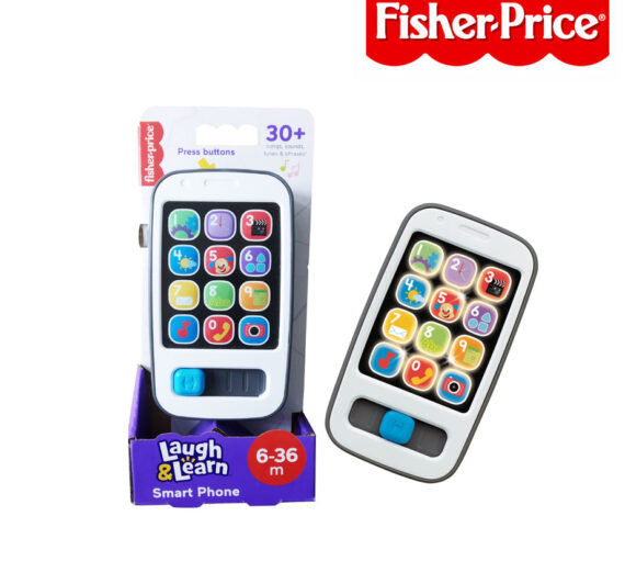Fisher Price HVY73 Laugh & Learn Musical Smart Phone, Gray, Ages 6m-36m